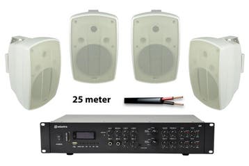 Adastra Terras Set 4x BH8 Speaker + A4 Versterker + 25mtr