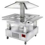 Verwarmd Buffet | GOURMET LINE | Hout/RVS | 4x 1/1 GN |, Verzenden, Nieuw in verpakking