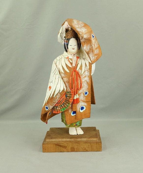 Ornement décoratif - Poupée Nô en bois sculptée basée sur la, Antiquités & Art, Antiquités | Autres Antiquités