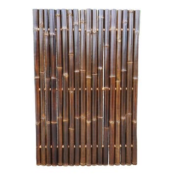 Bamboescherm zwart 60-90mm 200x90cm, Tuin en Terras, Verzenden, Nieuw