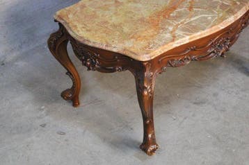 Middentafel - Hout, Marmer - Piano van marmer