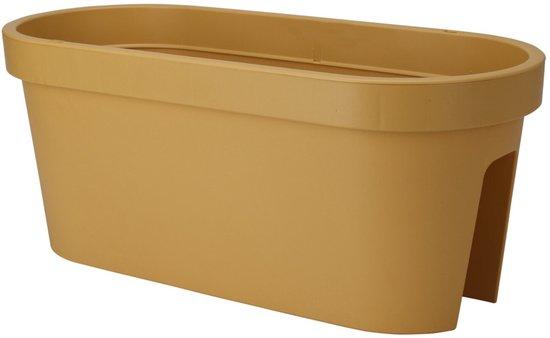 2dekans | Pro Garden Balkon plantenpot/bloempot - okergeel -, Tuin en Terras, Bloempotten, Ophalen of Verzenden