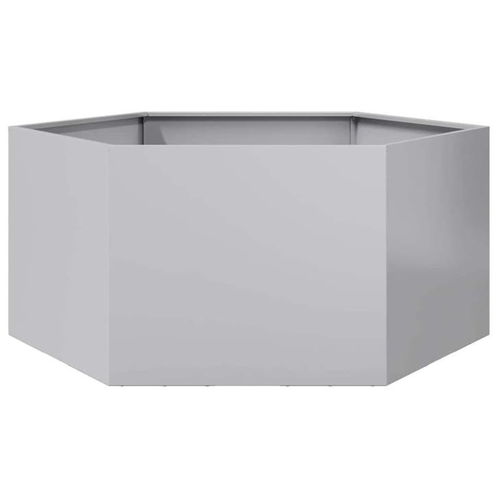 vidaXL Plantenbak zeshoek 104x90x45 cm gegalvaniseerd staal, Jardin & Terrasse, Pots de fleurs, Envoi