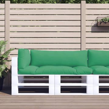 vidaXL Palletkussens 3 st stof groen, Verzenden, Nieuw