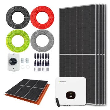 Zonnepanelen pakket voor schuindak - 2.2 kW - 4x 560, Doe-het-zelf en Bouw, Ophalen of Verzenden, Nieuw