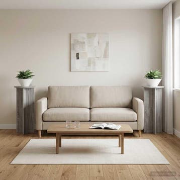 vidaXL Plantenstand 2 st Grijs sonoma 40 x 40 x 80 cm, Verzenden, Nieuw