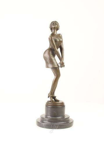 sculptuur, After Carlo Pittaluga (1880–1970) – Pensive |