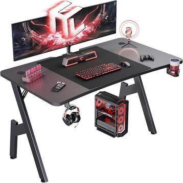 Gaming bureau - Gaming desk - Gaming tafel - 120x60 cm - Zwa, Verzenden