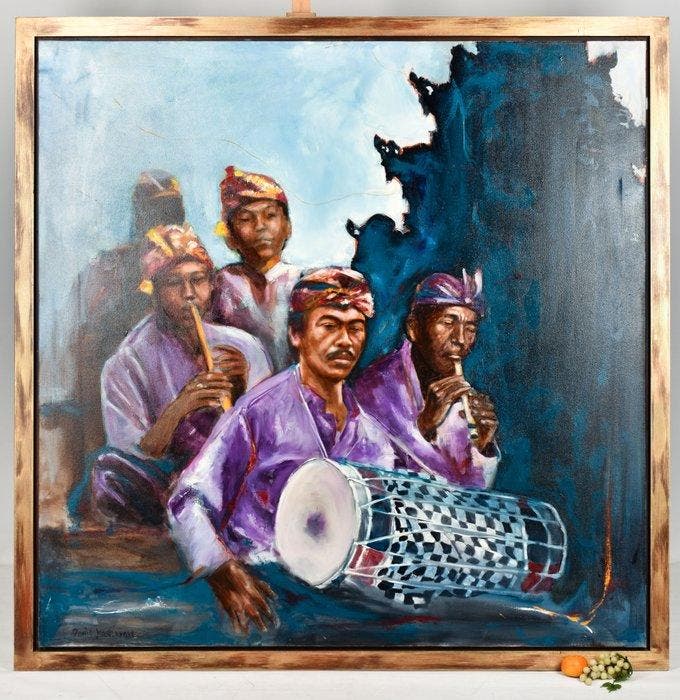 Louis Nagelkerke (1949) - Music in the Mountains, Antiquités & Art, Art | Peinture | Moderne