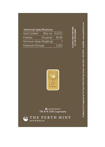 Australië. Gold Bar 2026 – The Perth Mint – Dune – 1 g, Postzegels en Munten