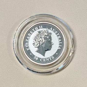 Australië. 50 Cents 2007, Year of the Pig, 1/2 Oz, (Silber