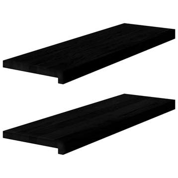 vidaXL Vensterbanken 2 st 80x30x2 cm massief eikenhout, Verzenden