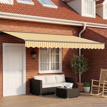 vidaXL Handbediende luifel met LEDs, Verzenden, Nieuw