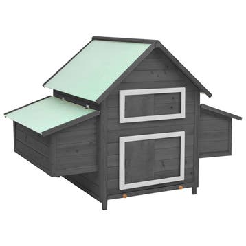 vidaXL Kippenhok 150x96x110 cm massief vurenhout grijs en, Verzenden