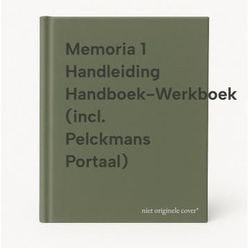 Memoria 1 Handleiding Handboek-Werkboek (incl. Pelckmans, Boeken, Verzenden, Zo goed als nieuw