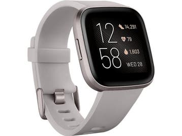 Fitbit Versa 2 40 mm aluminium mist grey op stoffen bandje, Bijoux, Sacs & Beauté, Verzenden