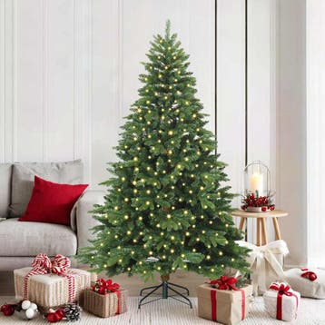 vidaXL Kunstkerstboom met 300 LED met standaard Groen 180 cm, Verzenden