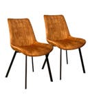 2dekans | Meubel31 Riva Eetkamerstoel - Gold - Set van 2 -, Ophalen of Verzenden, Nieuw