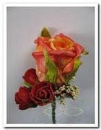 Corsage Roos Oranje comb CPR122 Maatwerk, Nieuw