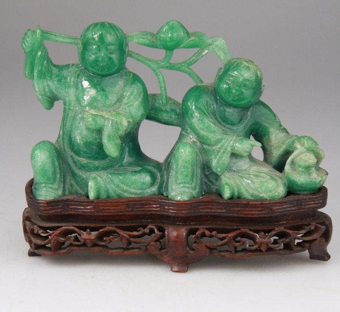 Statue Chine Sculpture Boy Enfant Chinese Carving Stone, Antiek en Kunst, Antiek | Overige Antiek