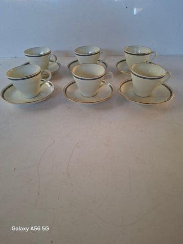 Richard Ginori - Koffieservies voor 6 (12) - Antinea -