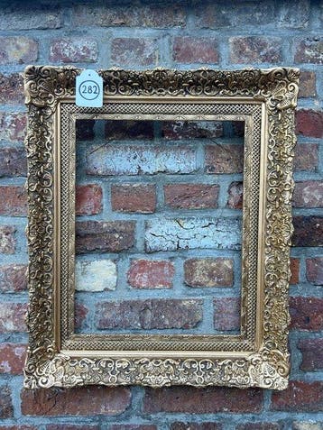 Lijst - 282. Antieke goud vergulde schilderijlijst. Voor