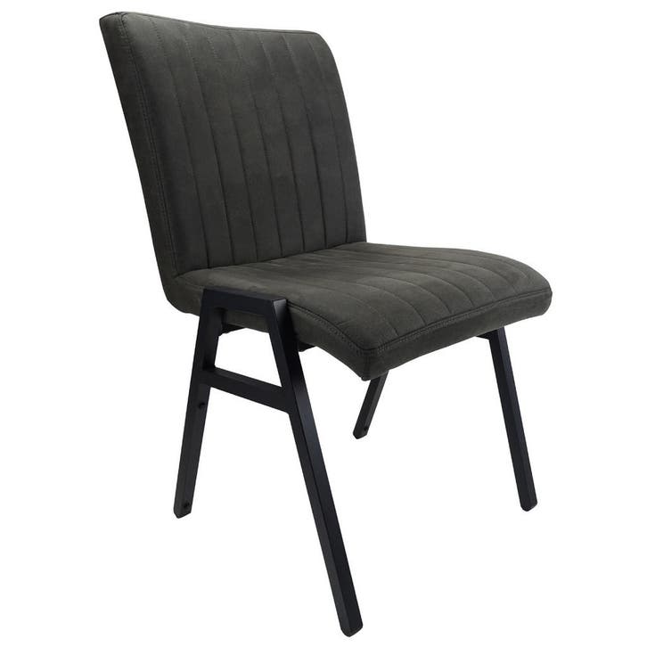 Stoel | Microvezel/Metaal | Antraciet | Zwarte Poten |, Zakelijke goederen, Horeca | Keukenapparatuur, Nieuw in verpakking, Verzenden