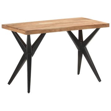 vidaXL Eettafel 120x60x76 cm massief acaciahout, Huis en Inrichting, Tafels | Eettafels, Verzenden, Nieuw