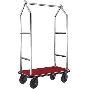 Bagagetrolley | VOYAGER | RVS | Rood | Wielen (Geremd) |, Verzenden