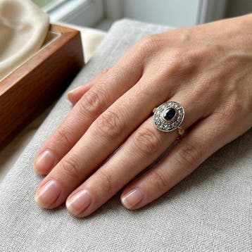 Zonder minimumprijs - Ring - 18 karaat Geel goud, Zilver -