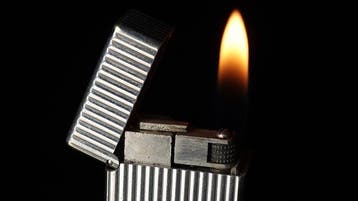 Dunill - Lines Pattern Rollagas Lighter - Zonder, Nieuw