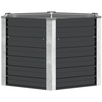 vidaXL Plantenbak verhoogd 129x129x77cm gegalvaniseerd staal, Verzenden