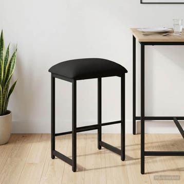 vidaXL Barkruk Zwart 40 x 32 x 64 cm Bewerkt hout, Verzenden