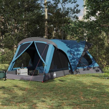 vidaXL Familietent 14-persoons Blauw 185T Polyester met PU, Verzenden, Nieuw