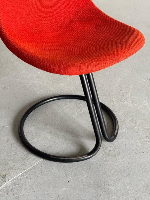 Chaise - Textile, Acier - Chaise cantilever., Antiquités & Art, Art | Objets design