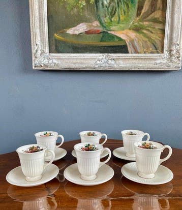 Wedgwood - Service à café (6) - Conway - Queens Ware -