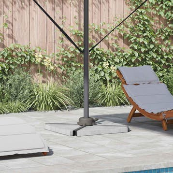 vidaXL Parasolvoet Zilver 23 x 14 x 6 cm, Tuin en Terras, Parasols, Verzenden, Nieuw