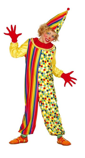 Clownspak Kind Gekleurd, Kinderen en Baby's, Carnavalskleding en Verkleedspullen, Verzenden, Nieuw