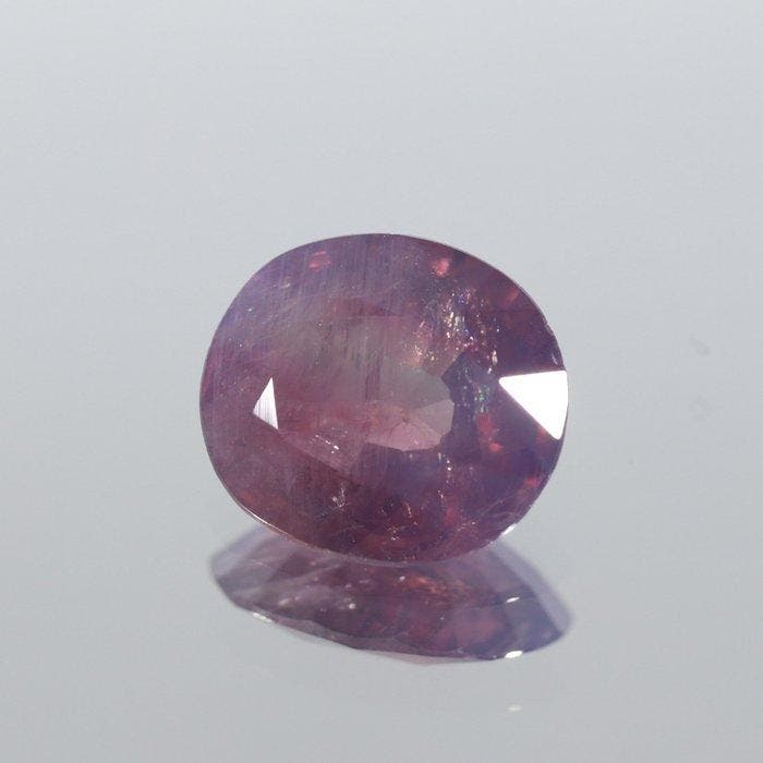 1 pcs Paars, Roze Saffier - 5.18 ct - Asian Institute of, Bijoux, Sacs & Beauté, Pierres précieuses