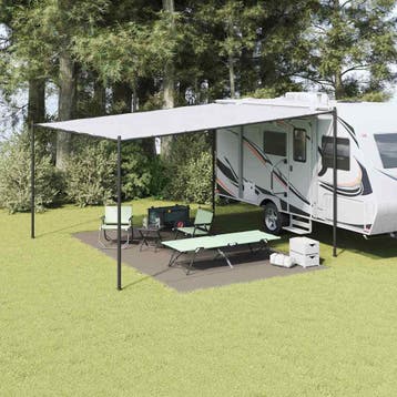 vidaXL Tenttapijt Lichtgrijs 500 × 300 cm Polyetheen, Caravanes & Camping, Accessoires de tente, Verzenden