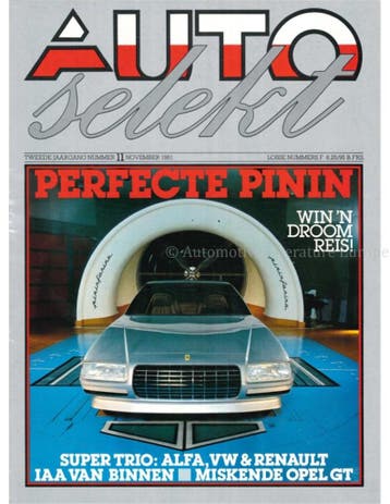 1981 AUTOSELEKT MAGAZINE 11 NEDERLANDS, Boeken, Nieuw