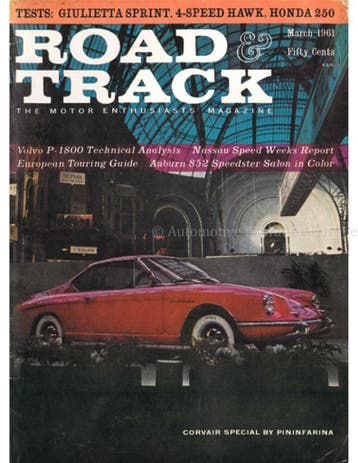 1961 ROAD AND TRACK MAGAZINE MAART ENGELS, Ophalen of Verzenden, Nieuw