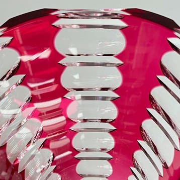 Val Saint Lambert - Vase - design audacieux fait à la main -