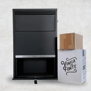 ParcelXL® - Pakketbrievenbus - Pakketbox - HomeBox - Zwart, Tuin en Terras, Brievenbussen, Verzenden, Nieuw, Staal, Staande brievenbus