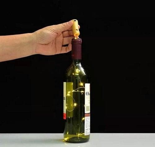 Flessenkurk Warmwit 10 lampjes flesstop, Hobby en Vrije tijd, Knutselen, Nieuw