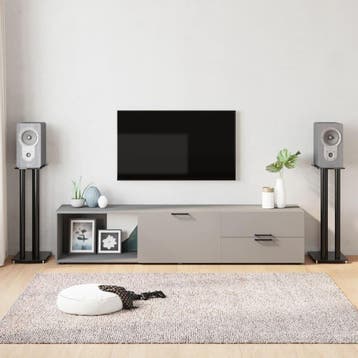vidaXL Luidsprekerstandaards 2 st 3 pijlers gehard glas, Verzenden, Nieuw