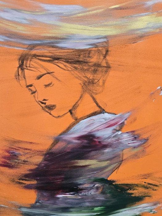 Nicole Lubbers - Ember Flow, Antiek en Kunst, Kunst | Schilderijen | Modern