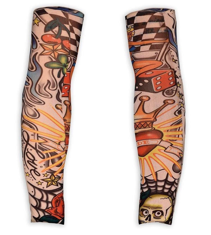 Gekleurde Nep Tattoo Miami, Hobby en Vrije tijd, Feestartikelen, Nieuw, Verzenden