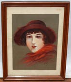 Josep Rovira i Soler (1900-1998) - Chica con sombrero