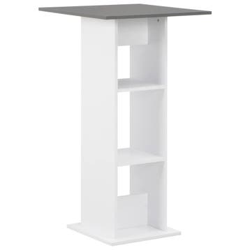vidaXL Bartafel 60x60x110 cm wit en antracietgrijs, Verzenden, Nieuw